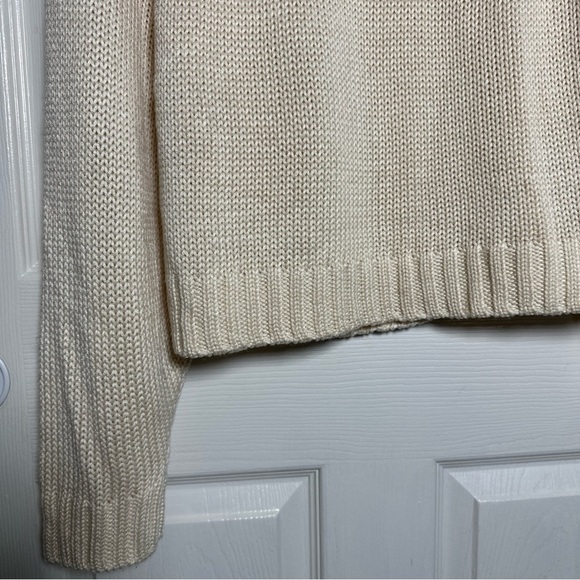 Elie Tahari Medium Wool Blend Cable Knit Sweater Relaxed Dolman Long Sleeve Norm - Picture 8 of 12